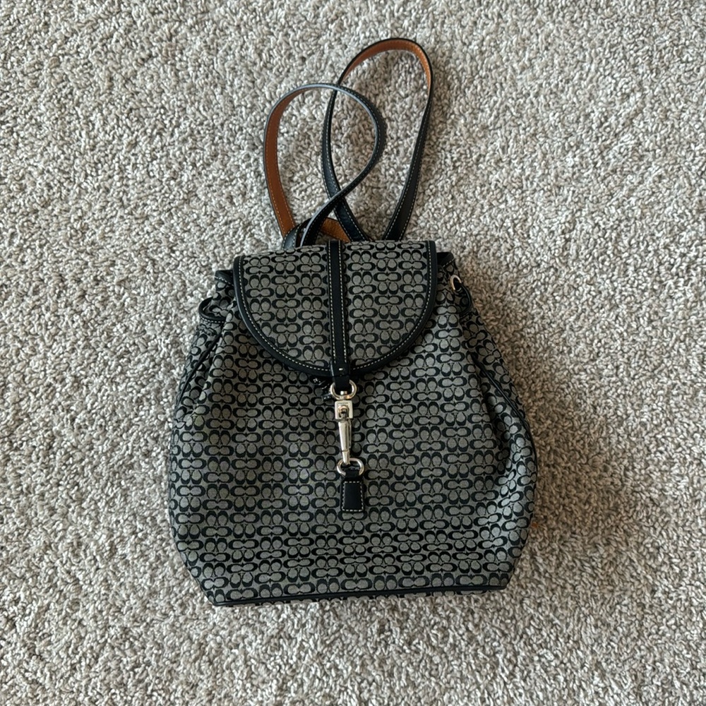 Coach Signature Backpack Purse